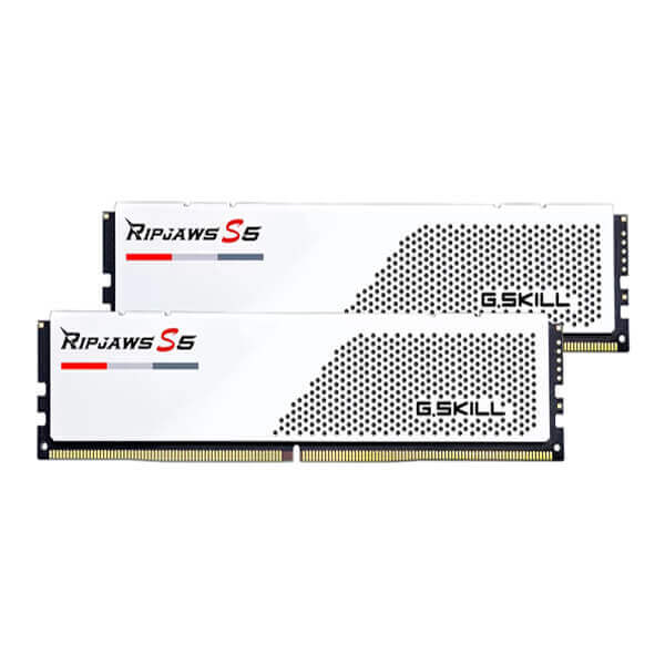 G.Skill Ripjaws S5 32GB (16GBx2) DDR5 6000MHz Desktop RAM (Matte White)